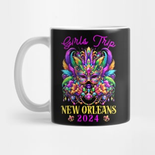 Girls Trip New  2024 Women Girl Mardi Gras Mask Beads Mug